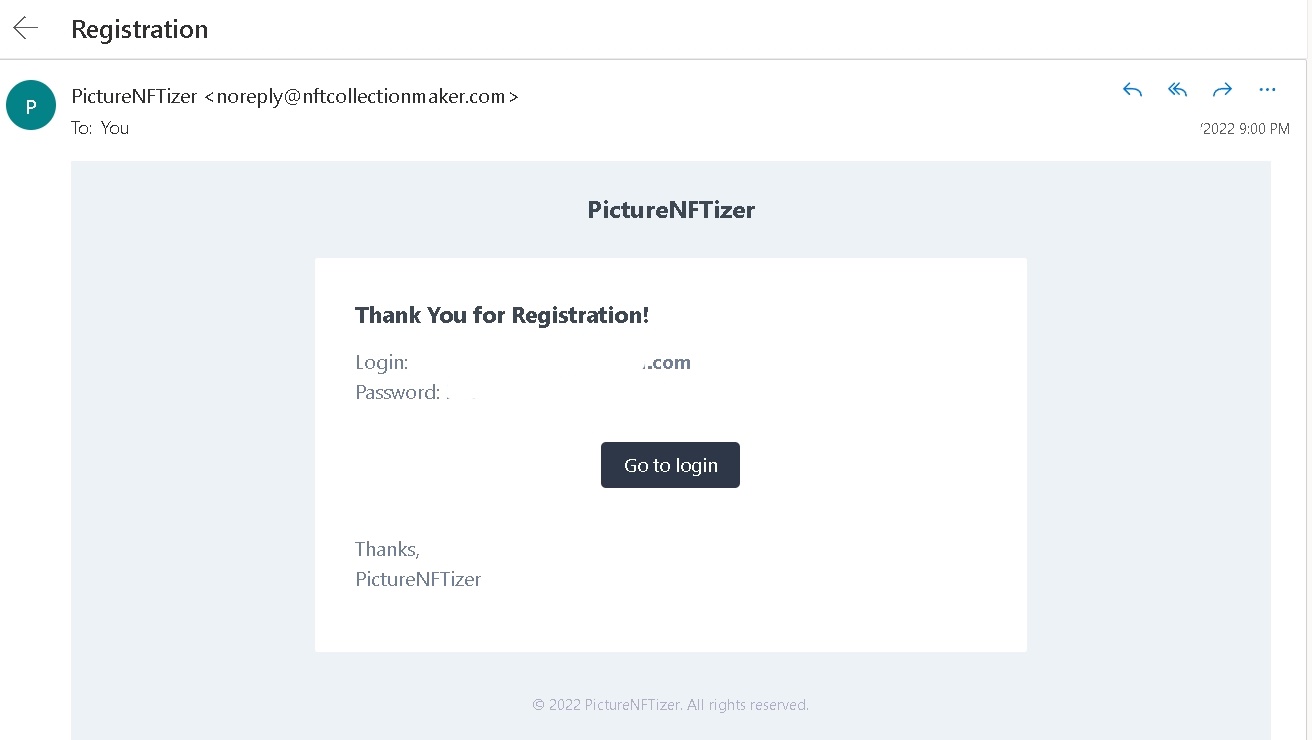 PNZ Registration Email